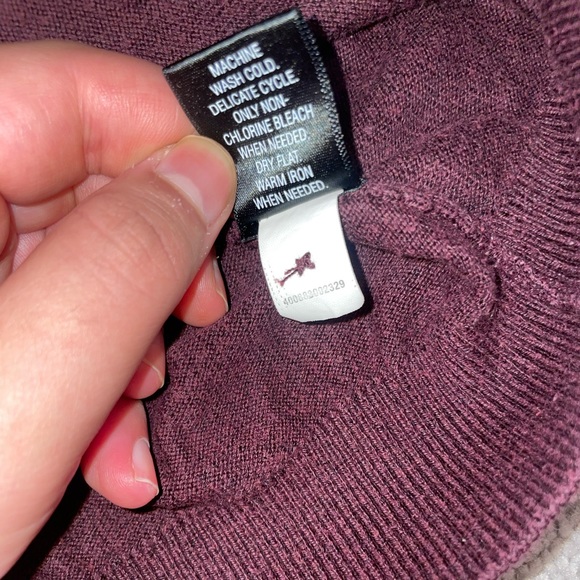 Sweater nice brown burgundy long sleeve sweater mens Large - Picture 4 of 5